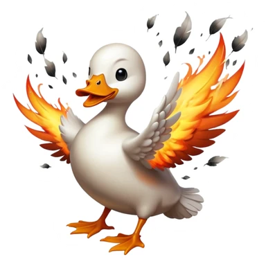 Angry duck exploding sticker