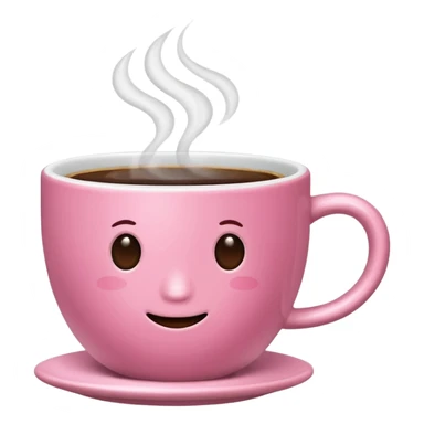 A pink cup of coffee sticker