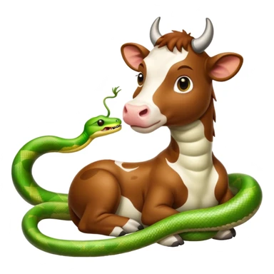 🐮+🐍 sticker