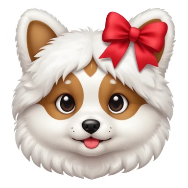 Cute puppy with bow sticker