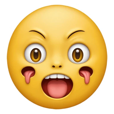 Emoji with hungry sticker
