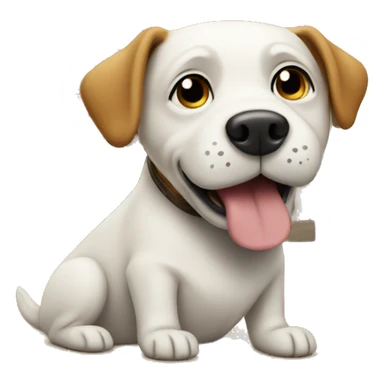 emoji of a dog in a house sticker