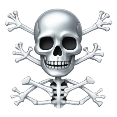 Skeleton made of chrome sticker