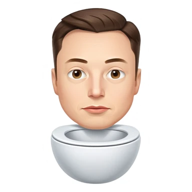 Skibidi toilet Elon musk sticker