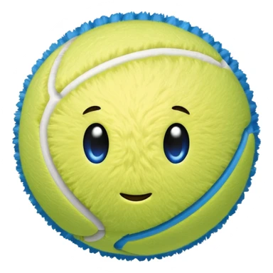 full blue tennis ball sticker