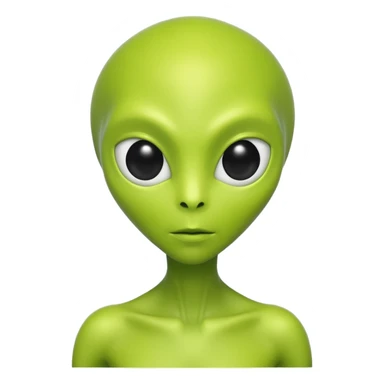lime green alien sticker