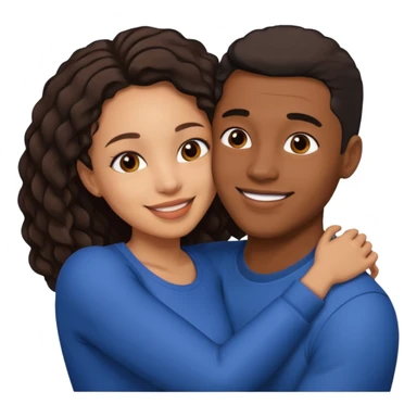 Ebony couple, light skin female brown skin male sexual  sticker