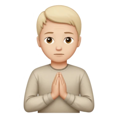 stand and wait with folded hands sticker