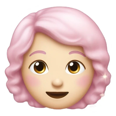 Pastel Pink sparkle emoji  sticker