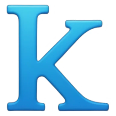 blue colored letter k sticker