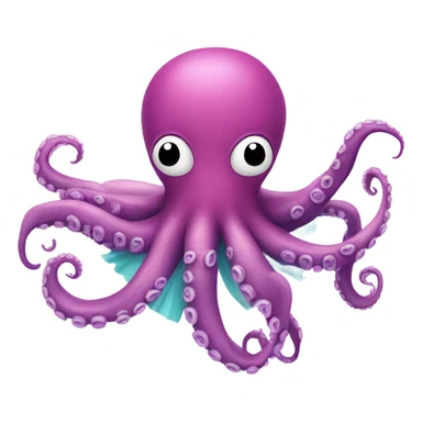 An octopus in a tutu sticker