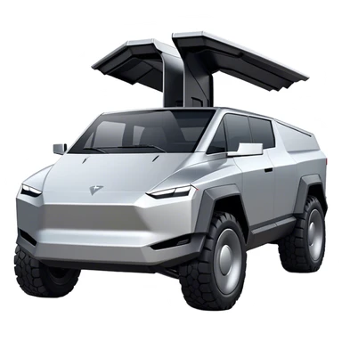 Tesla Cybertruck - Tesla (Model Year: 2022) (Iconic colour: Silver) sticker
