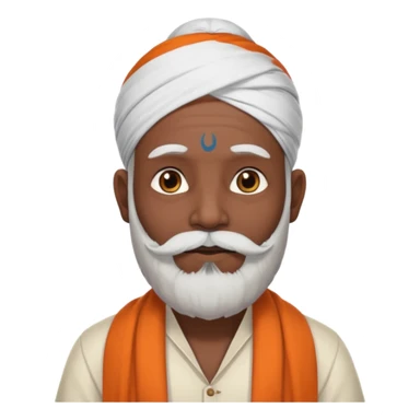 indian pandit having tuppi visibale sticker