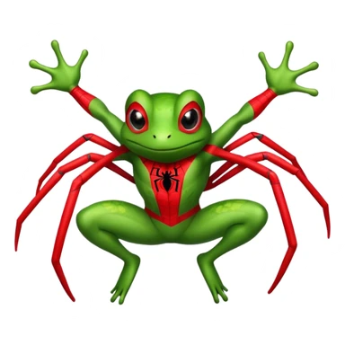 A frog in a spider-man costume *Old Emoji* sticker