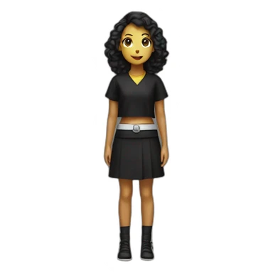 Karaté girl ceinture noir sticker