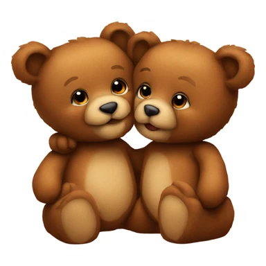 Teddy bears kissing sticker