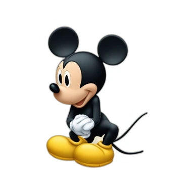 Mickey qui fait un doigt d'honneur sticker