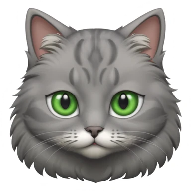a gray cat with eyes on its FOREHEAD sticker