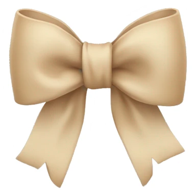 Beige bow sticker