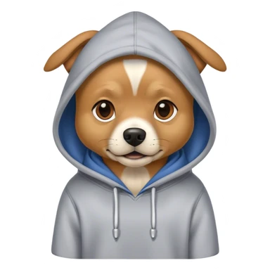 Dog with hoodie on sticker