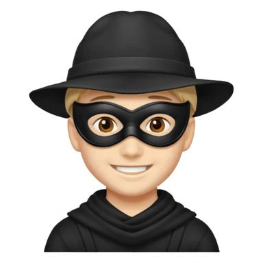 masked Boy with hat sticker