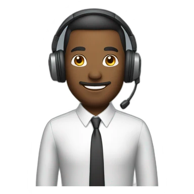 businessman with gaming headset sticker