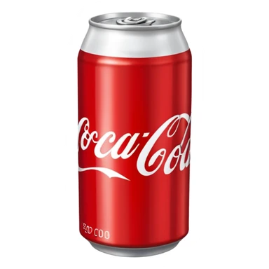 Draw a classic Coaa-Cola can with red label & white script logo. sticker