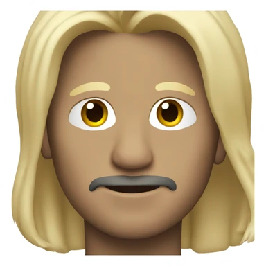 Rat with shoulder length blond hair and blond goatee  sticker