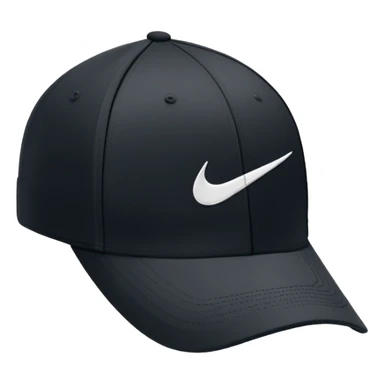 Black Nike baseball cap with Nike swoosh logo on the front. Just the cap alone without a person. sticker
