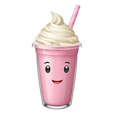 un vector de vaso de batido animado, de caricatura, con tapa y pitillo, que tenga brazos y piernas, cara tierna y que inspire confianza y amabilidad sticker