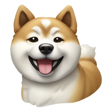 Akita Inu with happy face  sticker