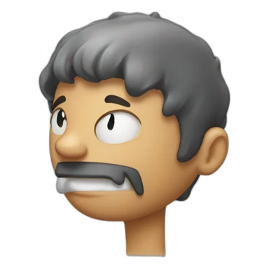 Scraching jus head sticker