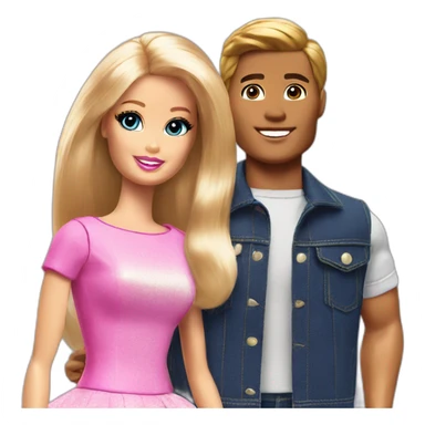 Barbie and Ken sticker