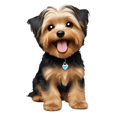 The Yorkie poo Standard grins sticker
