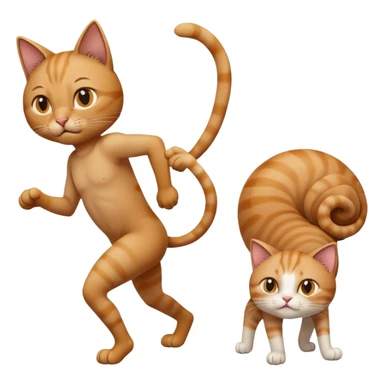 A man cat wheeling and shaking his butt sticker