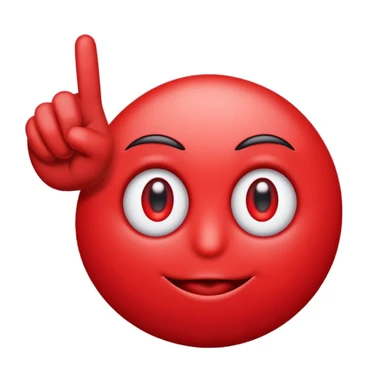 red eyes emoji with a pointing hand sticker