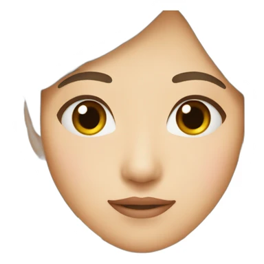 japanese woman brown hair mole under her left eye sticker