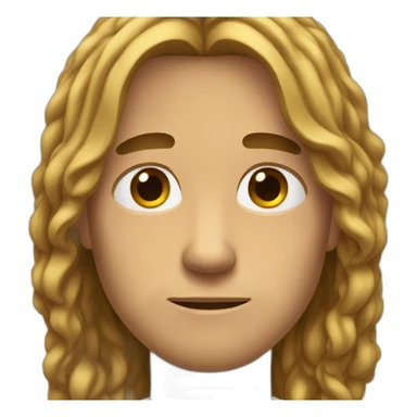 sad guys long hair brun with sweat  sticker