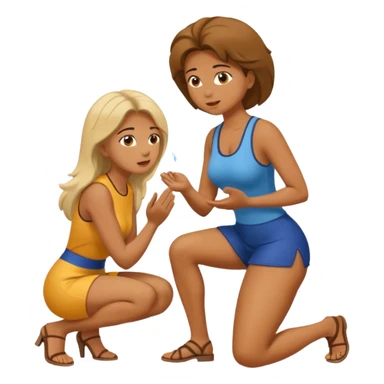 Mulher de joelhos fazendo um boquete em um homem sticker