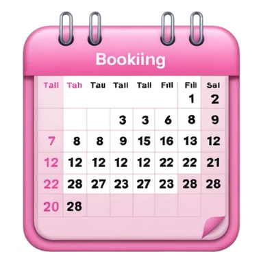 online booking schedule (pink) sticker