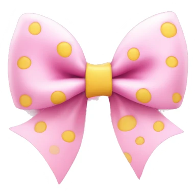 Cute Pink bow with a yellow spot in the middle sticker