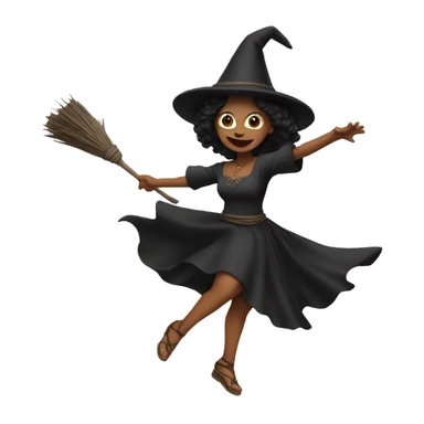 Bruja volando sticker