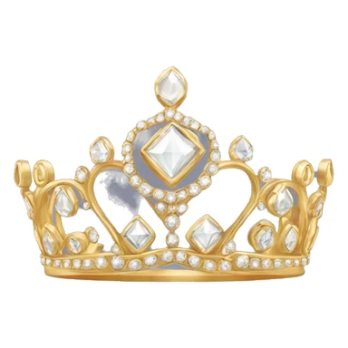 dainty gold diamond tiara  sticker
