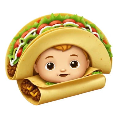 A baby morphed into a tacos  sticker