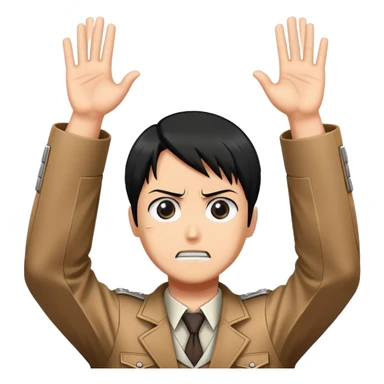 Attack on titan salute emoji sticker