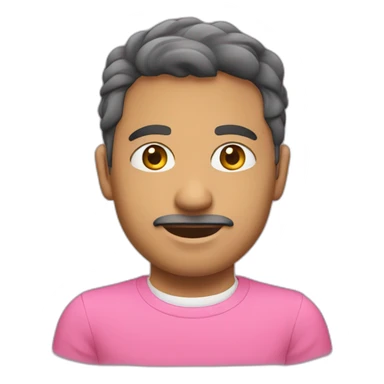 Homme blanc, avec un T-shirt de couleur rose d’Algérie sticker