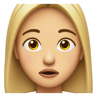 Shocked face with kiss marks on the cheek sticker