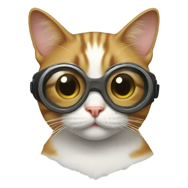 Cat with goggles  sticker