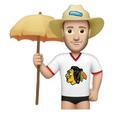 Jonathan Toews as beach bum sticker