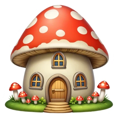 mushroom house sticker